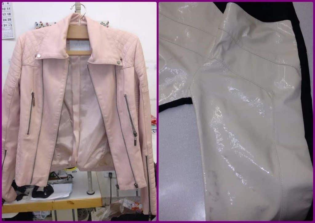 Restaurar couro da jaqueta na costureira
