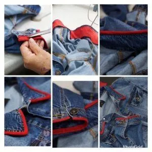 Customização em jaqueta jeans