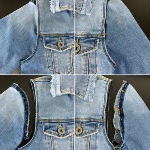 Customização em jaqueta jeans