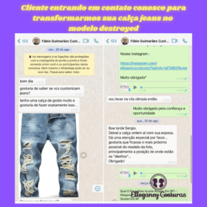 Customizar calca jeans destroyed 1
