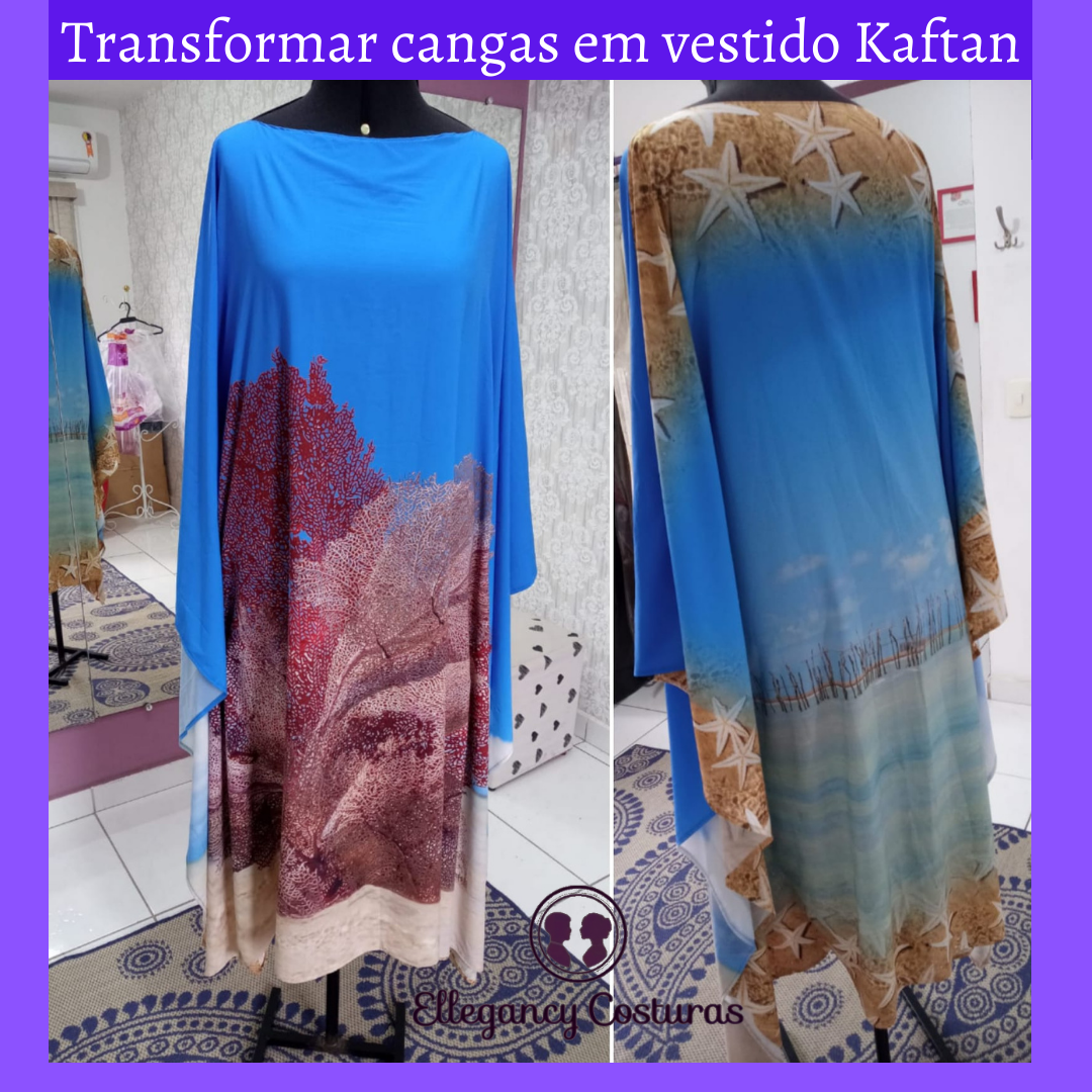 Transformar cangas em vestido Kaftan