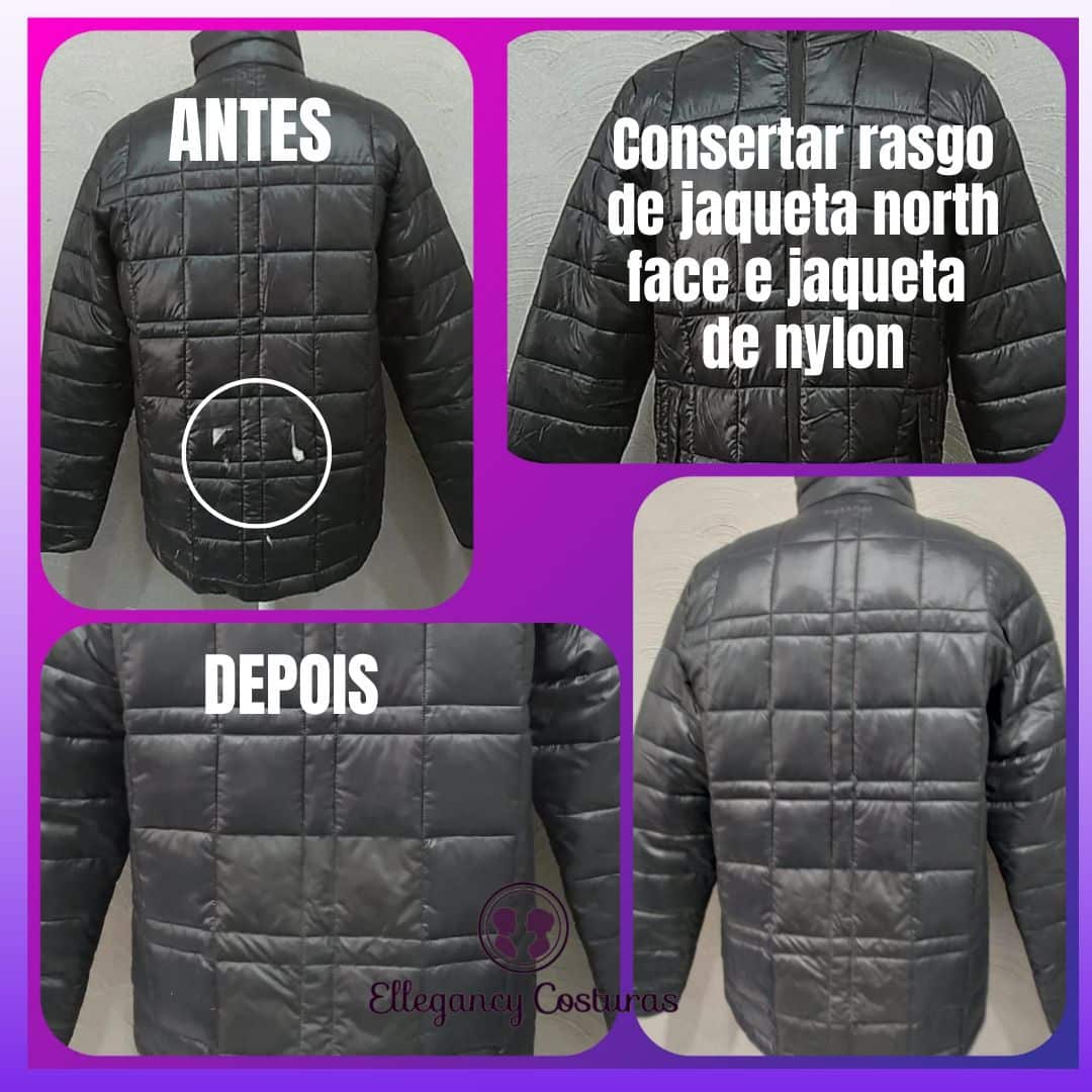 Consertar rasgo de jaqueta north face e jaqueta de nylon 1