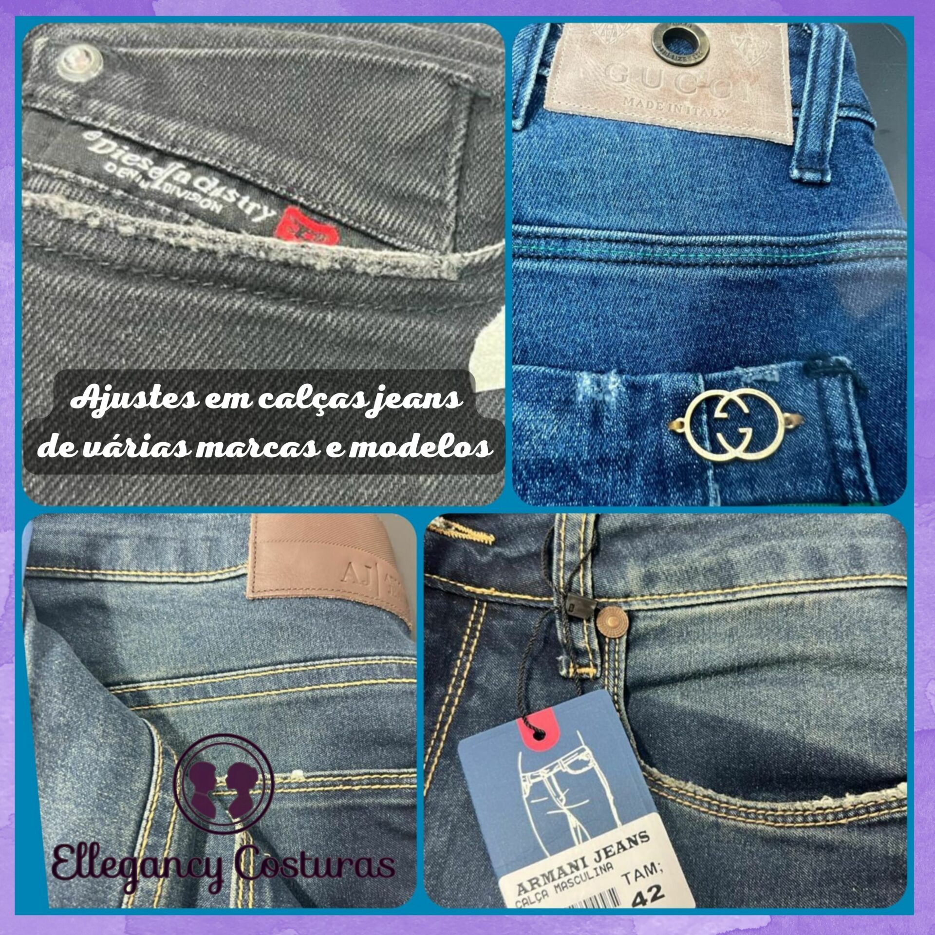 ajustes em calcas jeans de varias marcas e modelos