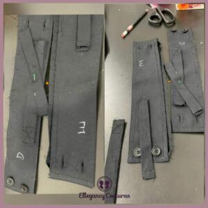 Camisa social feminina burberry ajuste de tamanho com as partes desmontadas e1683216910874