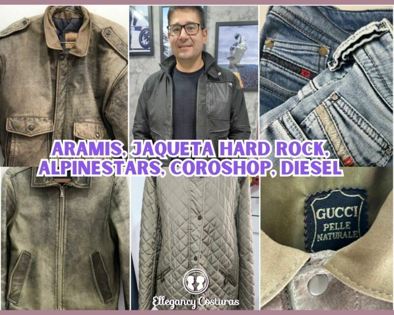 Aramis jaqueta hard rock alpinestars coroshop Diesel e ajustes em varias outras roupas e1687281796423