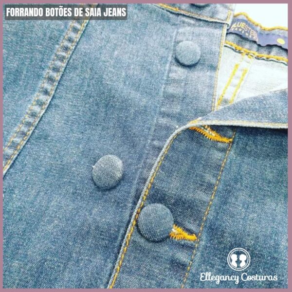 Forrar botão de jaqueta jeans e forrar botão com jeans